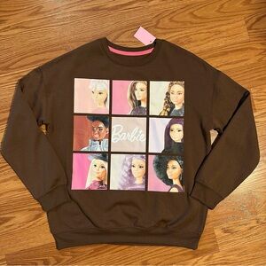 NWT Brown Barbie Graphic Sweatshirt size S